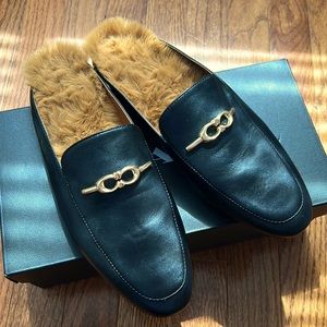 Coach Sherpa Sienna Slide